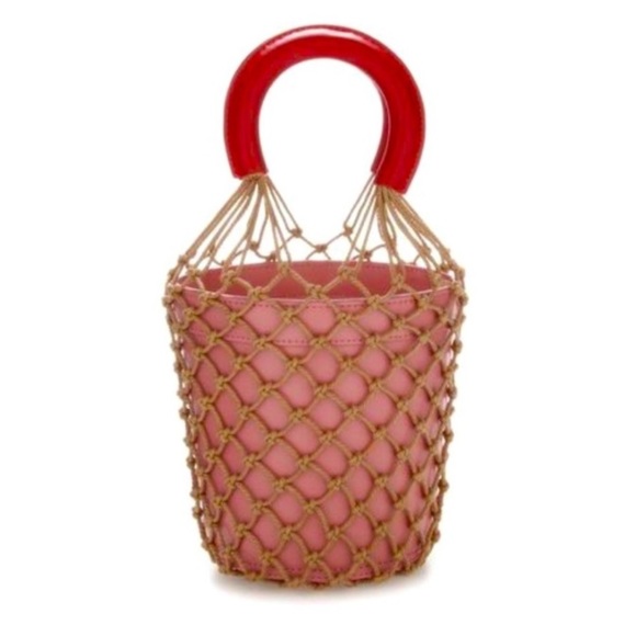 STAUD Handbags - STAUD Moreau Bucket Bag In Pink/Red NWT